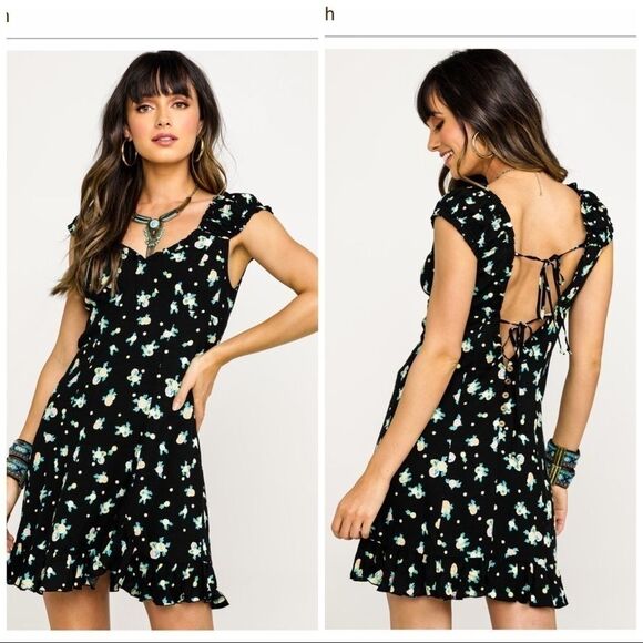 Free People Like A Lady Scoop Neck Mini dress LG - Picture 8 of 8